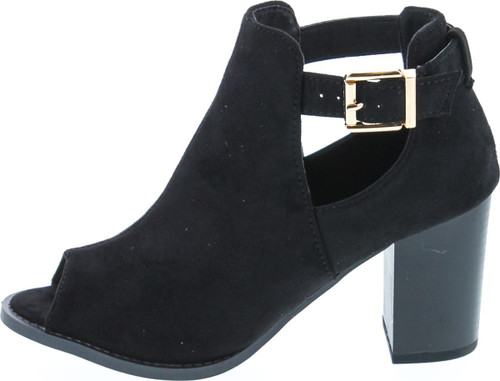 Top Moda Lemie 1 Womens Cut Out Chunky Heel Sandals