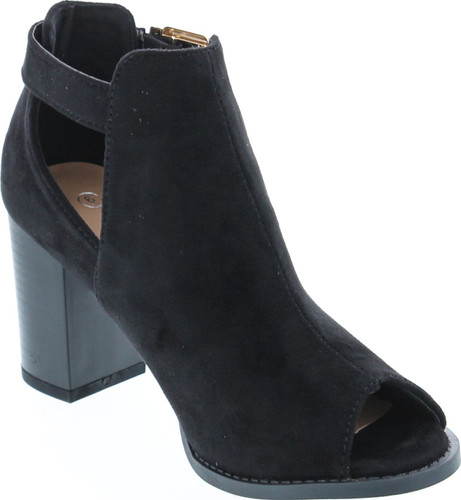Top Moda Lemie 1 Womens Cut Out Chunky Heel Sandals