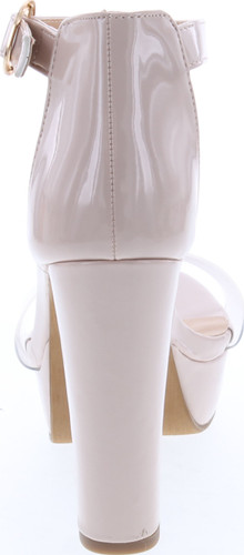 Top Moda Womens Robin-1 Transparent Lucite Party Dress High Heels Shoes