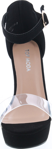 Top Moda Womens Robin-1 Transparent Lucite Party Dress High Heels Shoes