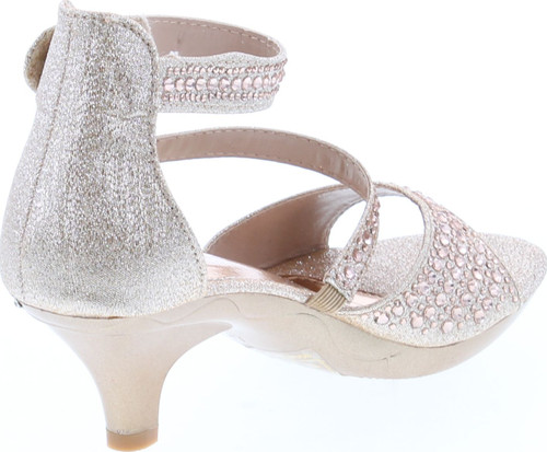 Bella Marie Girls Zoey-2K Fashion Dress Heel Sandals