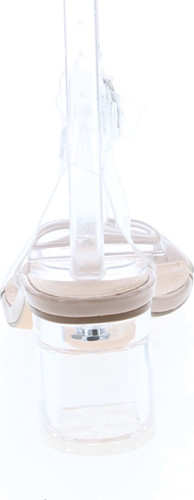 Static Footwear Womens Kissy-01 Fashion Lucite Clear Chunky  Heel Dress Sandals