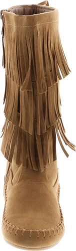 Link Candice-16K Girls Mid Calf 3 Layer Fringe Boots