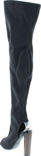 Cape Robbin Connie-1 Women's Over The Knee Peep Toe Stacked Heel Boots Half Size Big