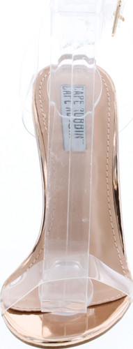 Cape Robbin Maria-2 Clear Chunky Block High Heels For Women