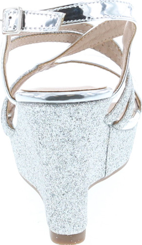 Forever Happy-09 Women's Glitter Strappy Wrapped Wedge Heel Platform Sandals