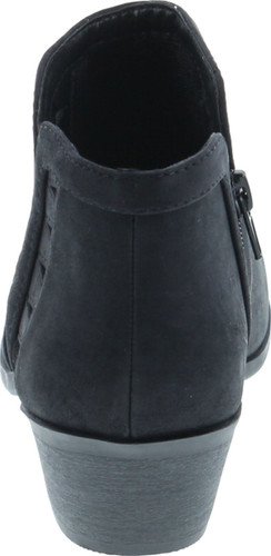 Soda Chance Womens Perforated Cut Out Stacked Block Heel Ankle Booties