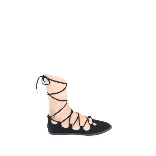 Qupid Womens Sting-06 Fashion Lace Up Gladiator Sandals