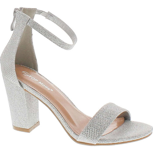 TOP Moda Women's Formal Rhinestone High Heel Sandal Ankle Strap