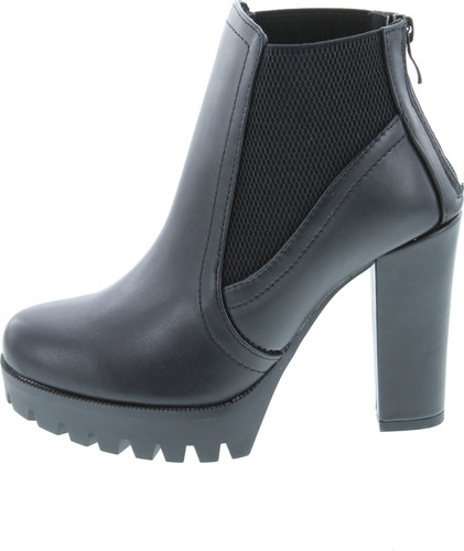 Static Footwear Hanna-11 Women's Platform Chunky Heel Lug Sole Chelsea Ankle Booties