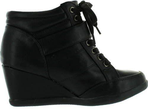 Forever Womens Peggy-61 Hot New Fashion Lace Up Wedge Sneakers Casual Shoes