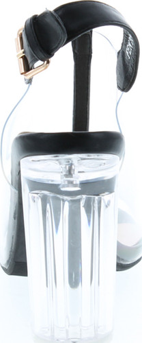 TOP Moda Fenton 1 Womens Clear Chunky Heel Peep Toe Lucite Sandals