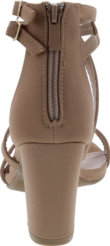 Over The Toe Cross Strap Block Heel Open Toe Dress Sandal