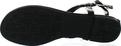 Sunny Day Zalia-4 Women's T-Strap Rhinestone Buckle Strap Flat Thong Sandals