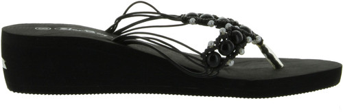 Sunville Womens Fashion Wedge Beaded Sandals