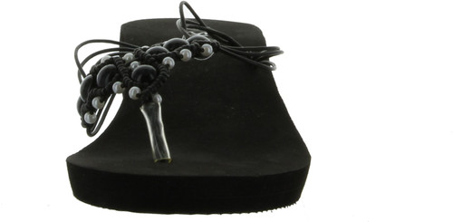 Sunville Womens Fashion Wedge Beaded Sandals