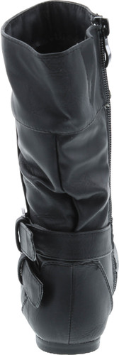 Link Sonny-54K Youth Girl's Fashion Low Heel Zipper Buckle Round Toe Riding Boot