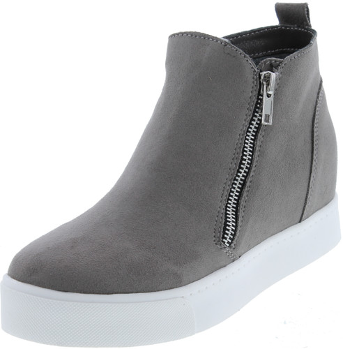 Soda Taylor Hidden Wedge Sole Booties Ankle Heels Sneaker Shoes Side Zipper