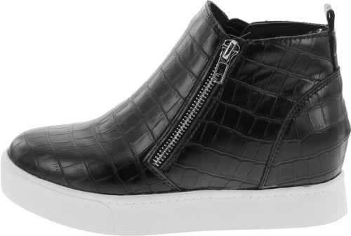 Soda Taylor Hidden Wedge Sole Booties Ankle Heels Sneaker Shoes Side Zipper