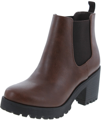 Soda Jaber Ankle Boot W Lug Sole Elastic Gore And Chunky Heel