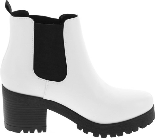 Soda Jaber Ankle Boot W Lug Sole Elastic Gore And Chunky Heel