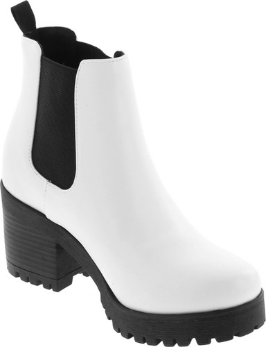 Soda Jaber Ankle Boot W Lug Sole Elastic Gore And Chunky Heel