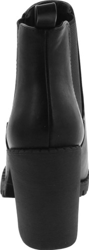 Soda Glove - Ankle Boot W/Lug Sole Elastic Gore And Chunky Heel