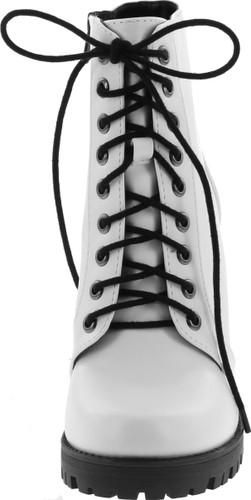 Soda Chalet Fashion Lace Up Military Inspired Ankle Boot With Stacked Heel And Side Zipper