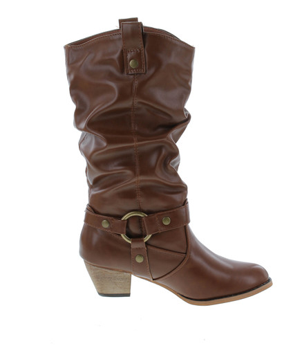 Premier Standard Women's Western Cowboy Pointed Toe Knee High Pull On Tabs Boots