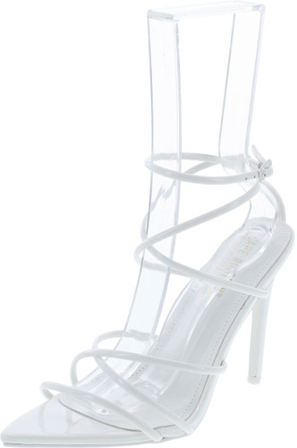 Cape Robbin Women's Strappy Pointy Open Toe Ankle Strap Stiletto Sandal-Ada