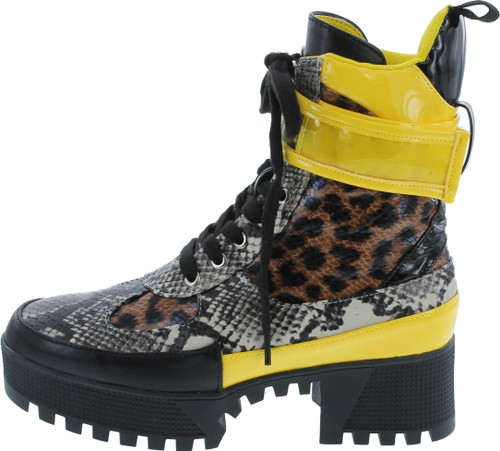 Cape Robbin Future Wave Combat Boots For Women Platform Boots With Chunky Block Heels Womens High Tops Boots