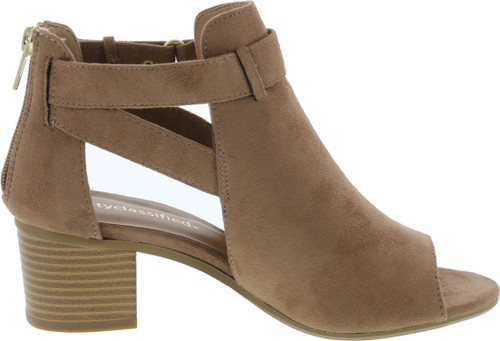 City Classified Women's Shoes Invest Suede Peep Toe Ankle Fashion Boots