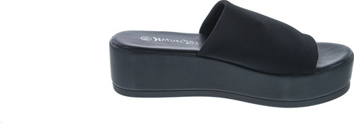 Nature Breeze Women's Stretchy Slip On Peep Toe Backless Platform Sandals