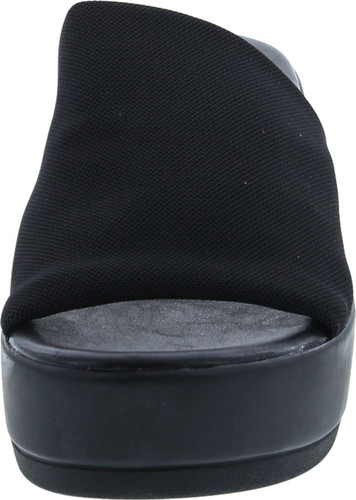 Nature Breeze Women's Stretchy Slip On Peep Toe Backless Platform Sandals