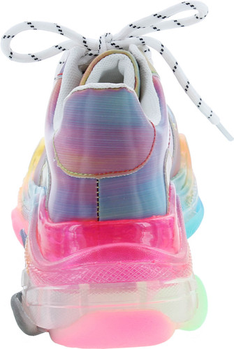 Cape Robbin Presents Mdt Cyber Sneakers For Women Wedge Fashion Sneaker Shoes For Women With Chunky Block Heels