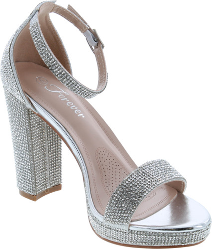 Women Ankle Strap Open Toe Chunky Platform Dress High Heel Sandal