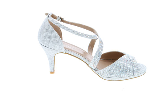 Delicacy Excited-90 Women's Rhinestone Dressy Low Heel Pumps