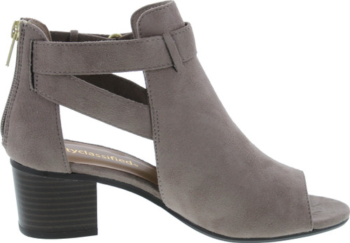 City Classified Invest Women's Fashion Cutout Side Strap Heeled Ankle Sandal Booties