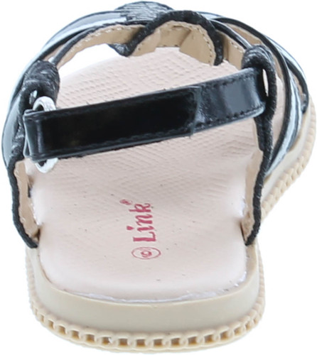 Link Holy 34Ka Toddler Braided Caged Gladiator Glitter Sandals