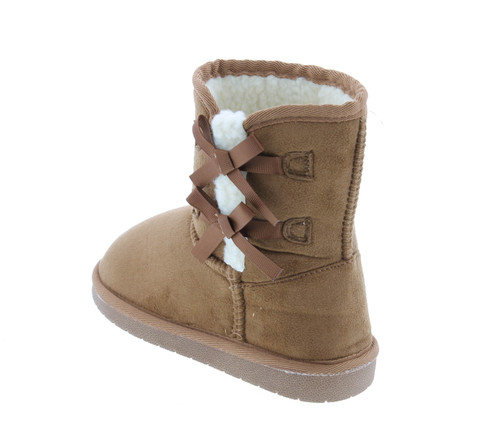 Forever Link Ann 36K Little Girls Shearling Bowtie Fur Boots