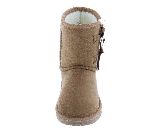 Forever Link Ann 36K Little Girls Shearling Bowtie Fur Boots
