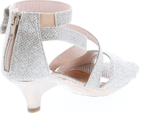 Belle Marie Ponce 10 Little Girls Glitter Rhinestone Heeled Dress Sandals