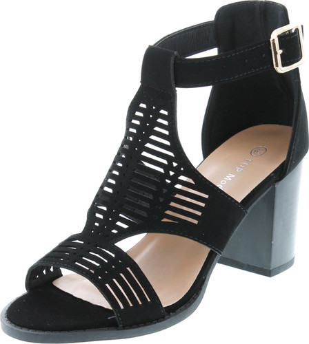 Top Moda Myth-50 Women's Fashion Open Toe Ankle Strap High Heel Sandal Shoes