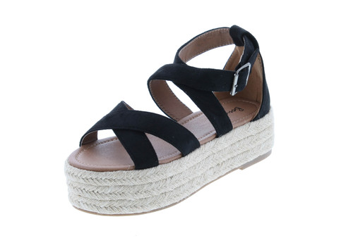 Bonnibel Fatima-1 Cute Sexy Expadrille Platfrom X Strap Sandals, Open Toe