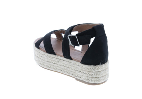 Bonnibel Fatima-1 Cute Sexy Expadrille Platfrom X Strap Sandals, Open Toe