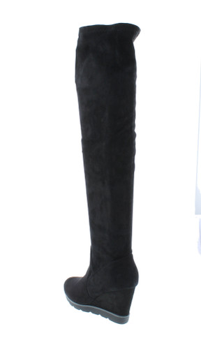 Betani Diana-1 Women's Stretchy Over The Knee Platform Wedge Boots