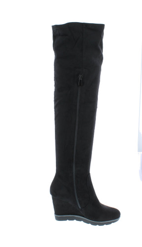 Betani Diana-1 Women's Stretchy Over The Knee Platform Wedge Boots