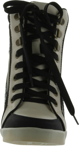 Bamboo Jodie-01 Hidden Wedge Heel Lace Up Wedge Sneaker Shoe