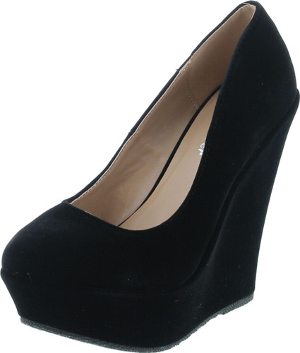 Delicacy Trendy-33 Slip On Platform High Heel Wedge Pump Shoes