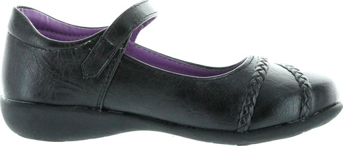 School Rider Girls Nicki-577E Hemp Decor Mary Jane Buckle Strap School Uniform Shoes